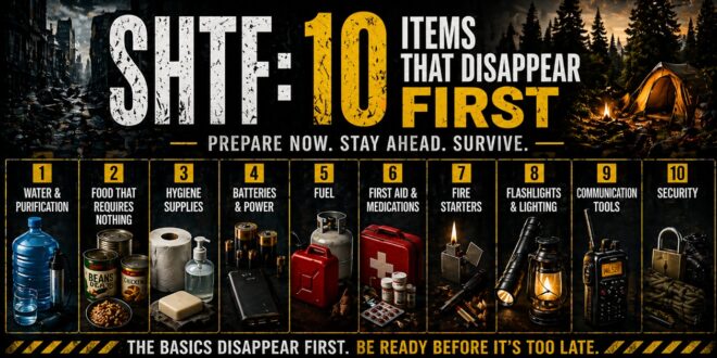 Essential items for survival during emergencies.